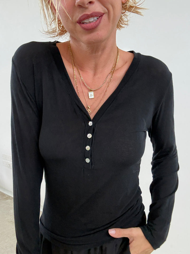 TSHIRT SERAFINO NERO CASHMIRE