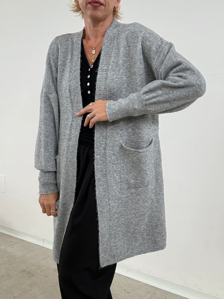 CARDIGAN AMELIA GRIGIO CHIARO
