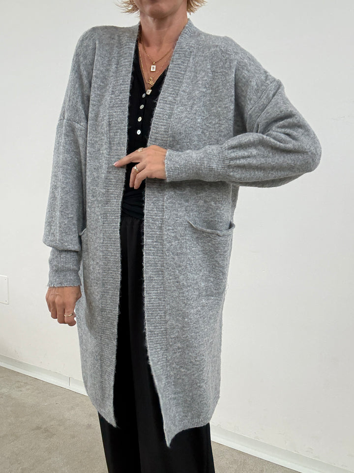 CARDIGAN AMELIA GRIGIO CHIARO