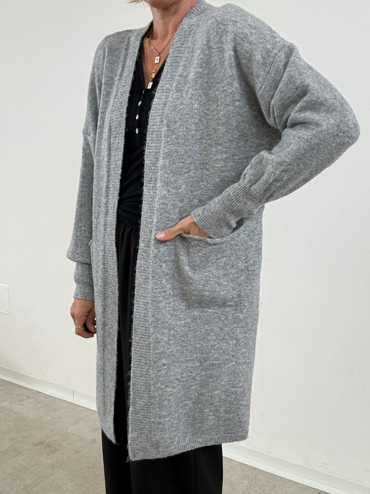 CARDIGAN AMELIA GRIGIO CHIARO