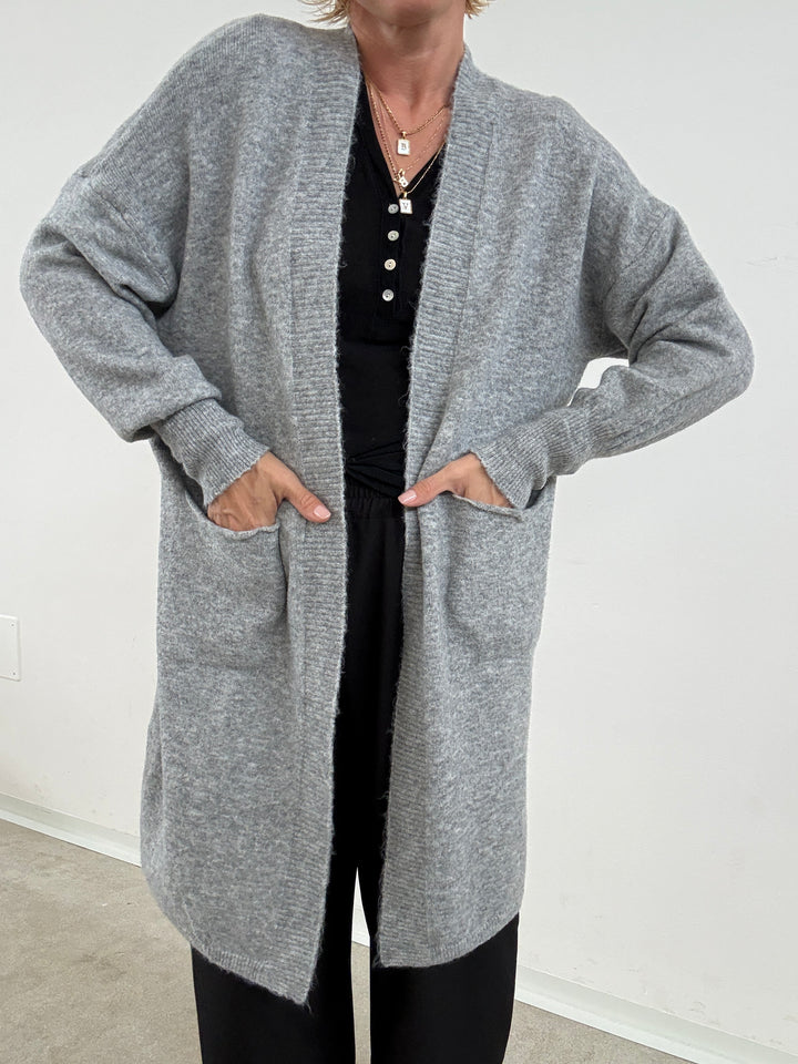 CARDIGAN AMELIA GRIGIO CHIARO