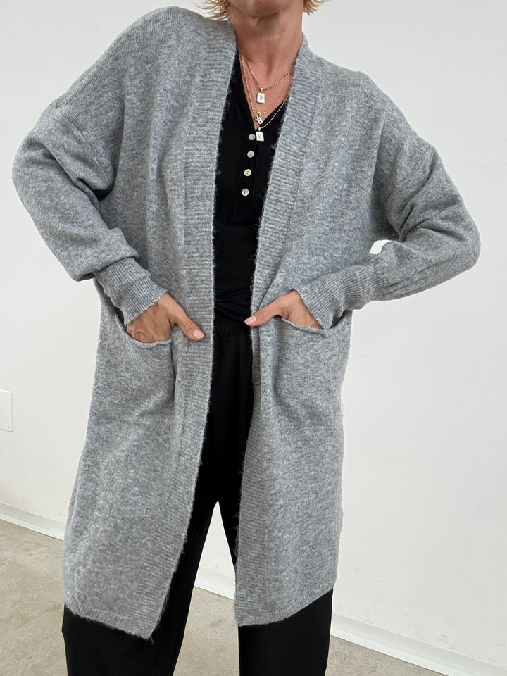 CARDIGAN AMELIA GRIGIO CHIARO