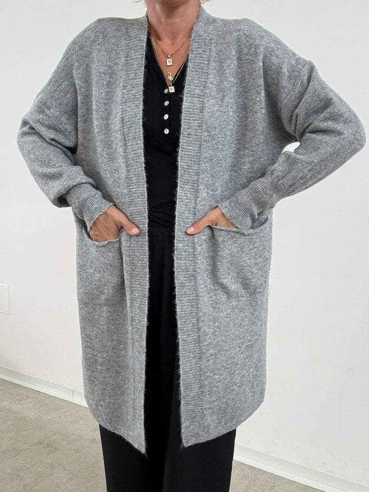 CARDIGAN AMELIA GRIGIO CHIARO