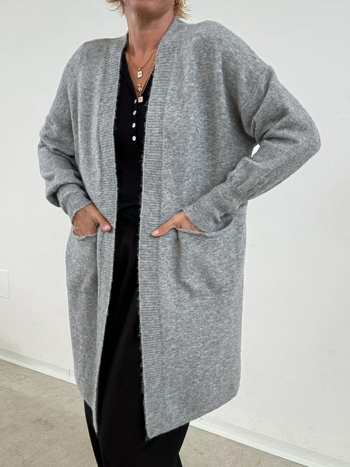 CARDIGAN AMELIA GRIGIO CHIARO