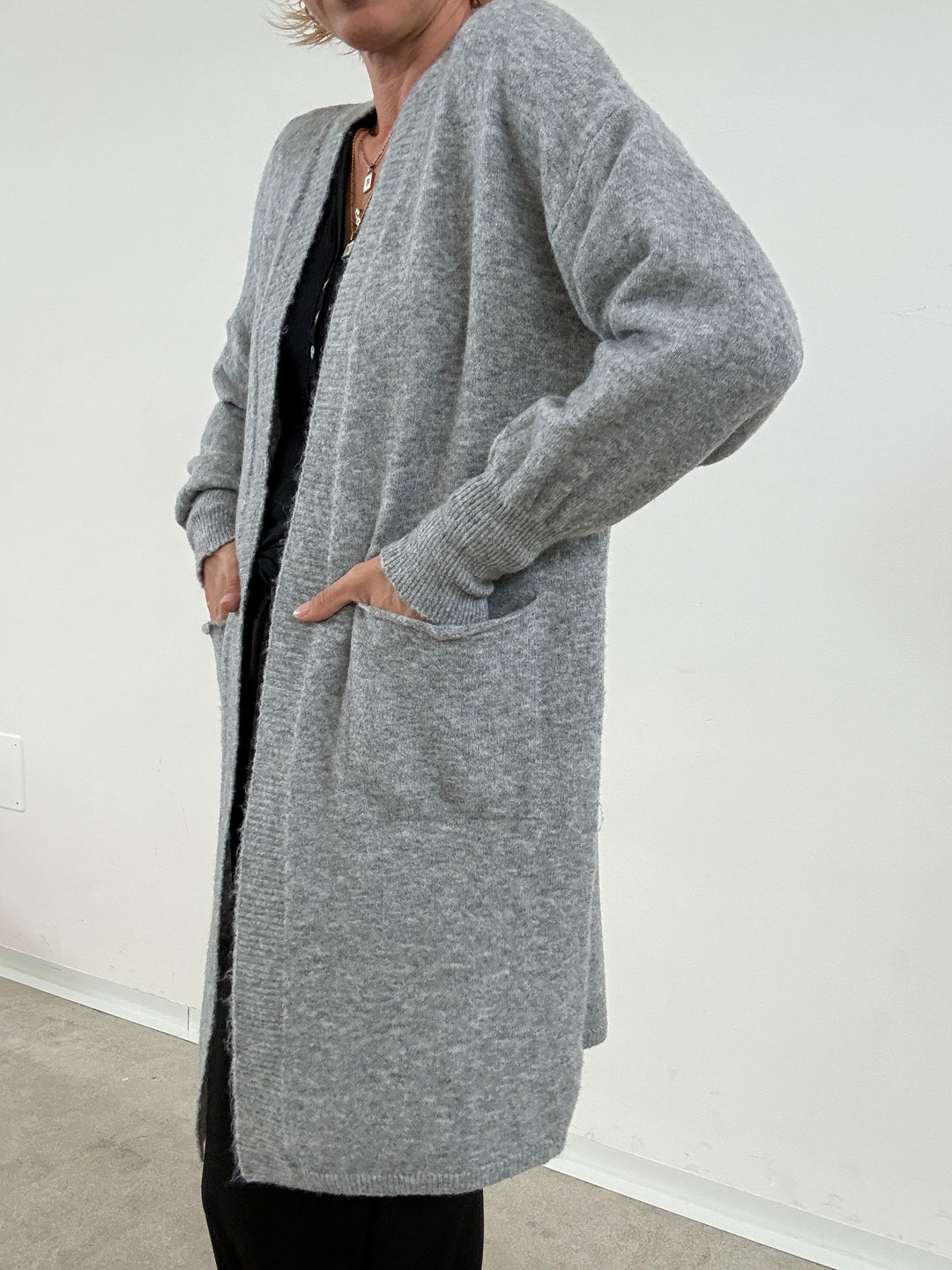 CARDIGAN AMELIA GRIGIO CHIARO