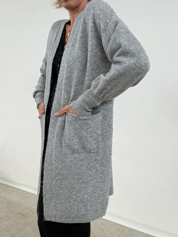 CARDIGAN AMELIA GRIGIO CHIARO