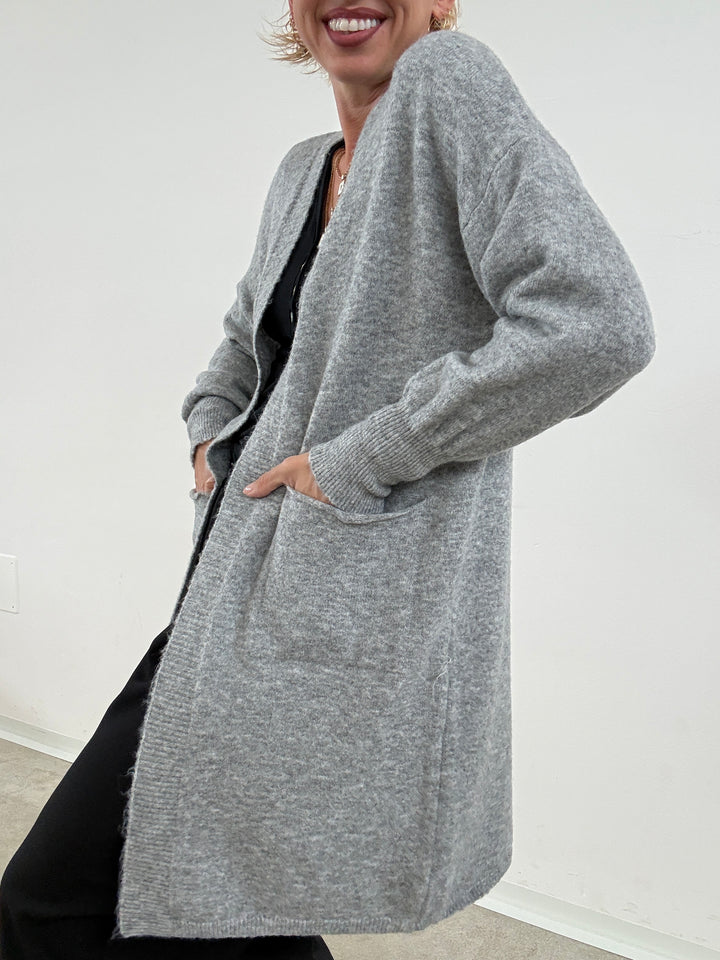 CARDIGAN AMELIA GRIGIO CHIARO