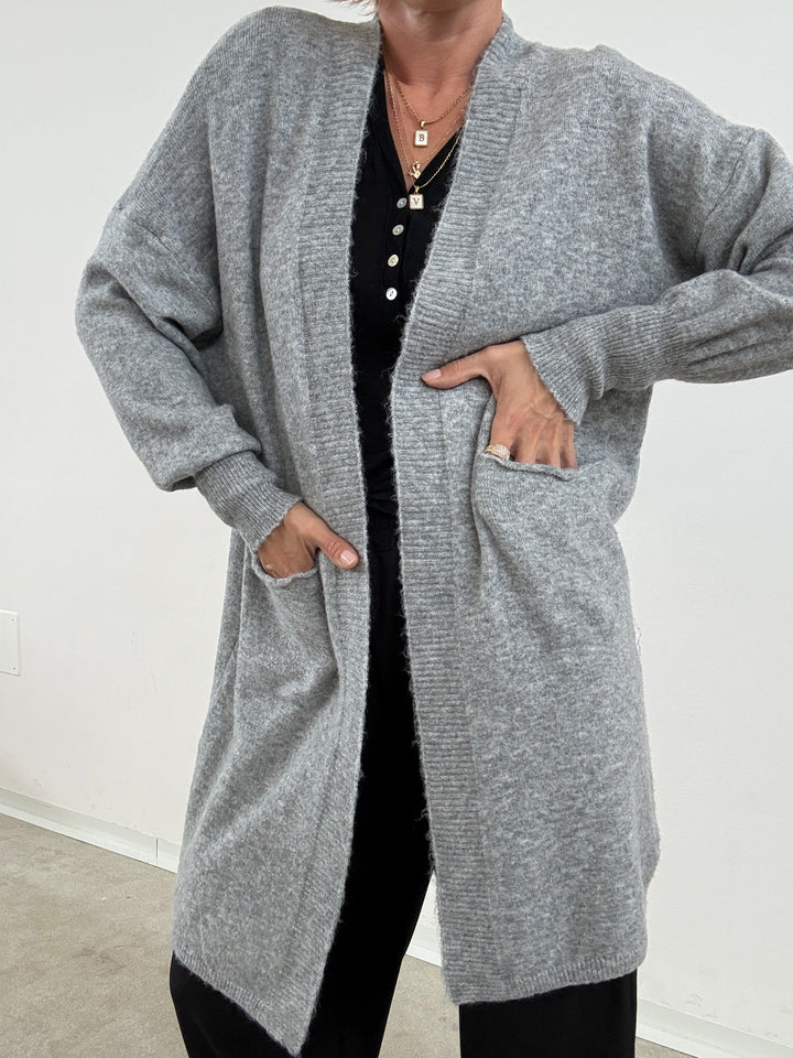 CARDIGAN AMELIA GRIGIO CHIARO