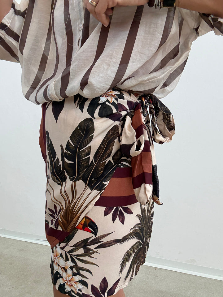 CAMICIA GIOVI RIGA AVENA/CIOCCO