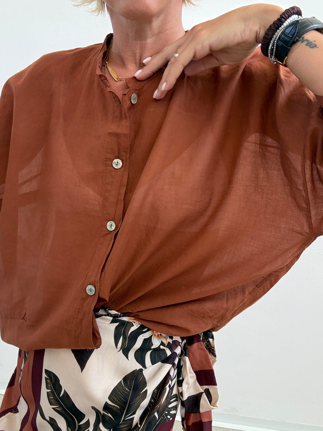 CAMICIA HELEN TERRA DI SIENA