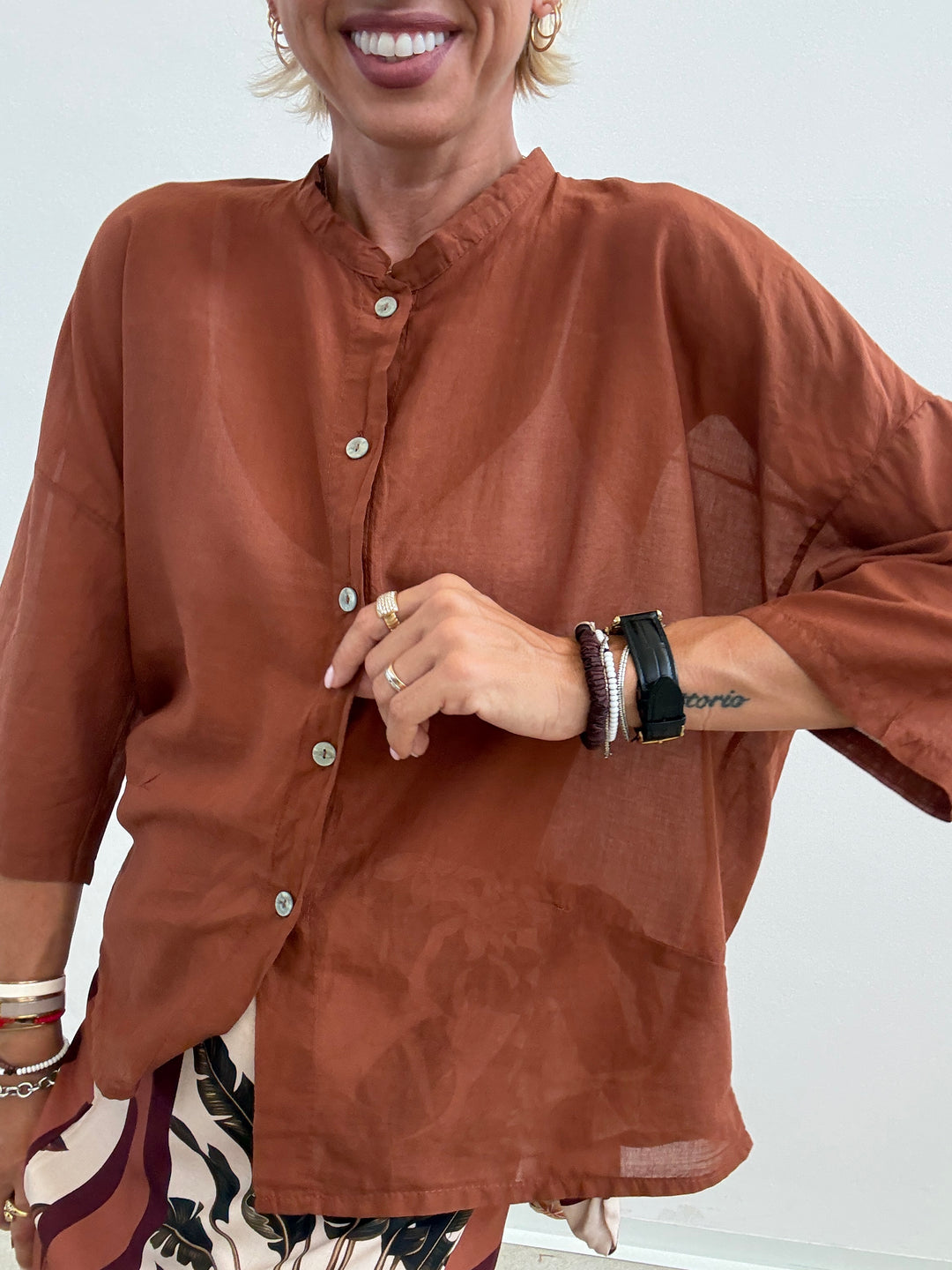 CAMICIA HELEN TERRA DI SIENA