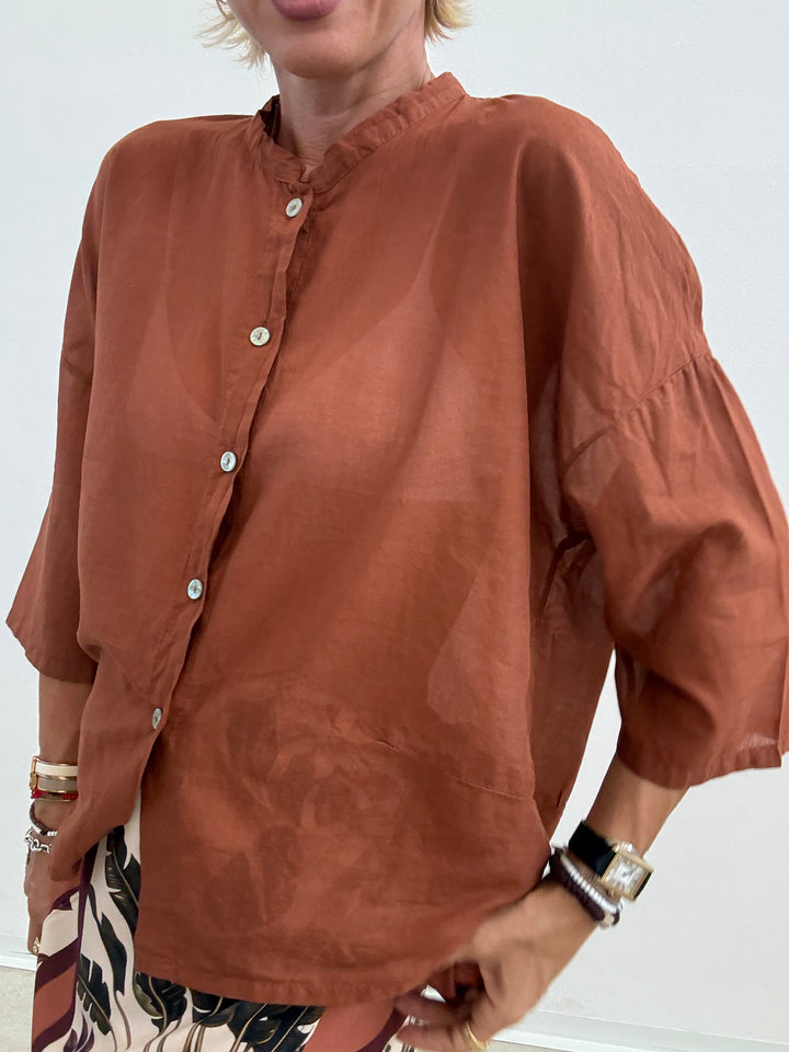 CAMICIA HELEN TERRA DI SIENA