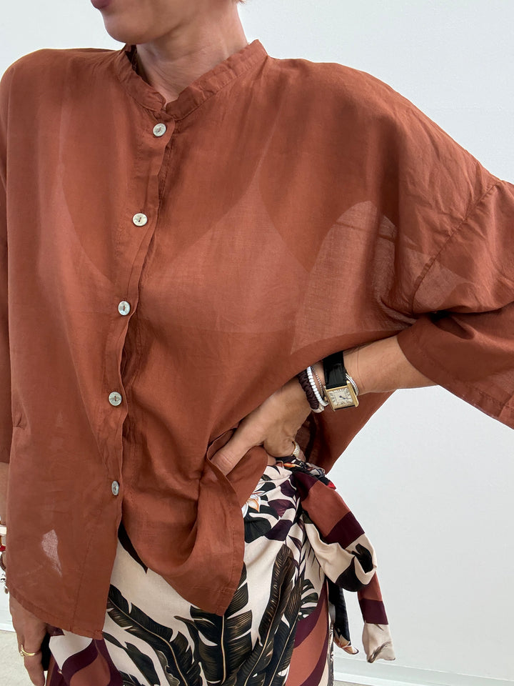 CAMICIA HELEN TERRA DI SIENA
