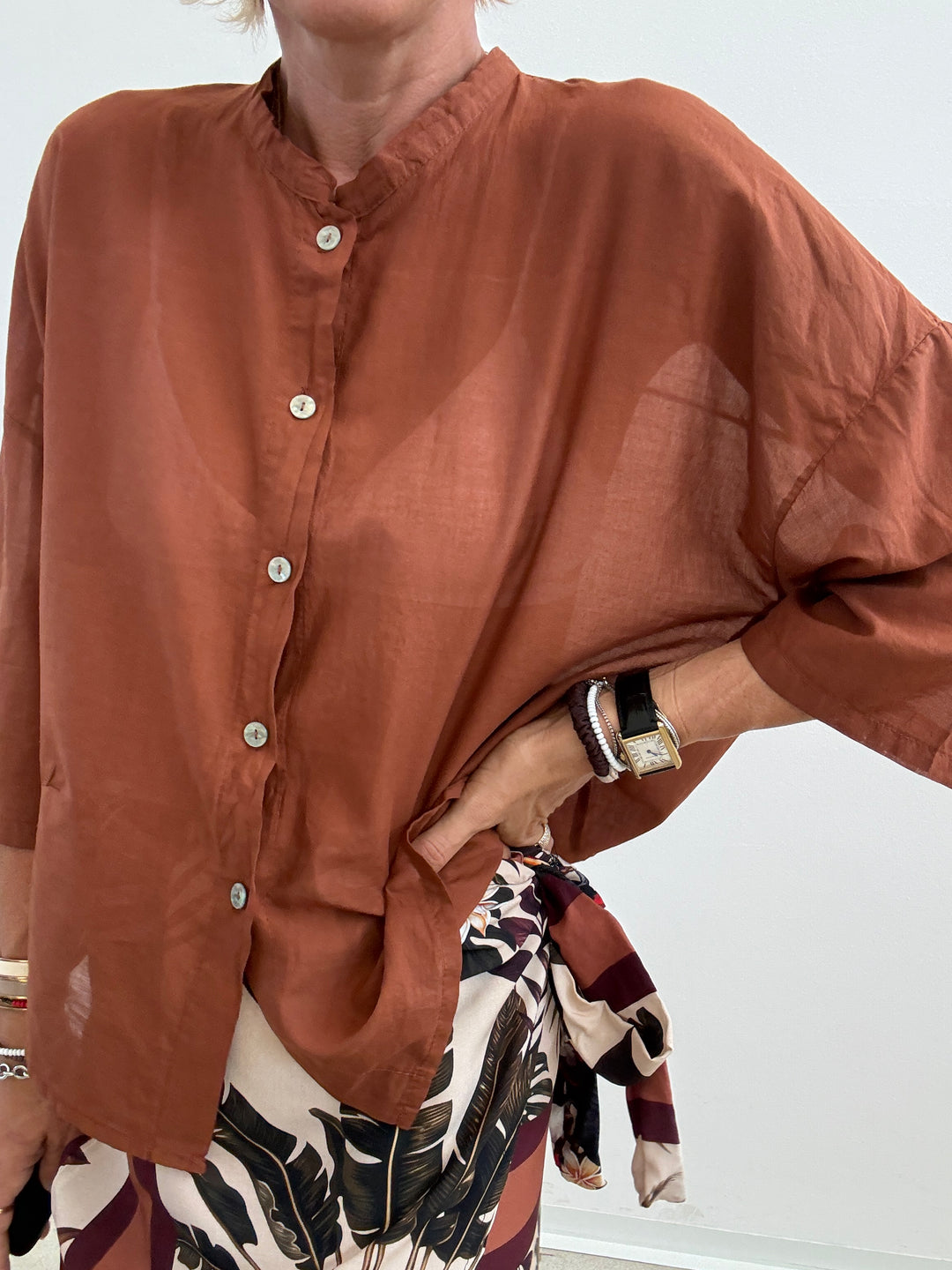 CAMICIA HELEN TERRA DI SIENA