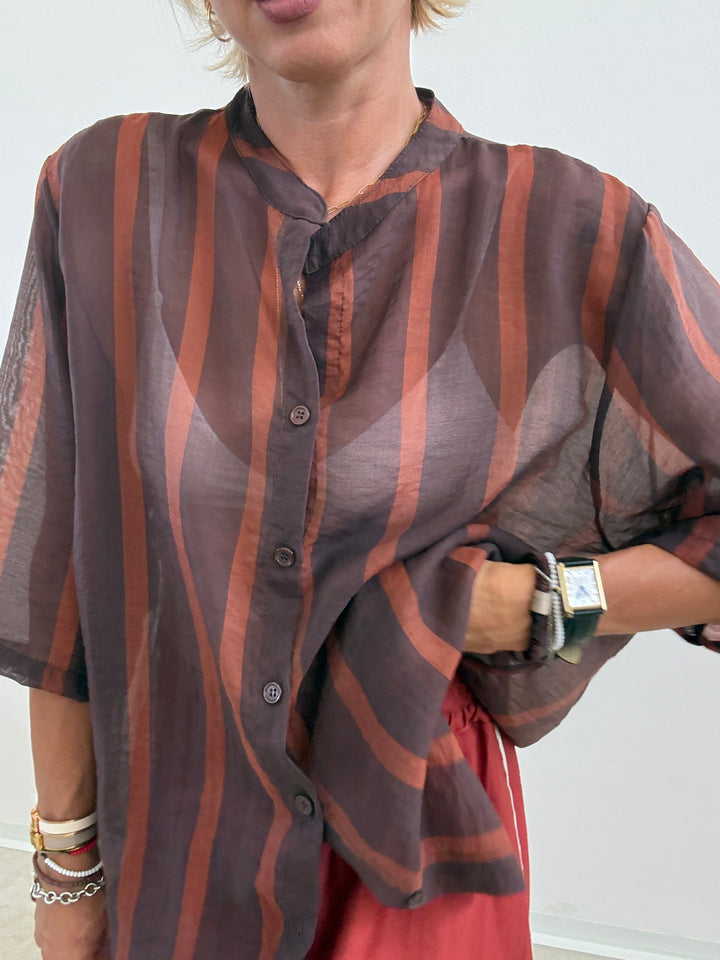 CAMICIA GIOVI RIGA CIOCCO/RUST