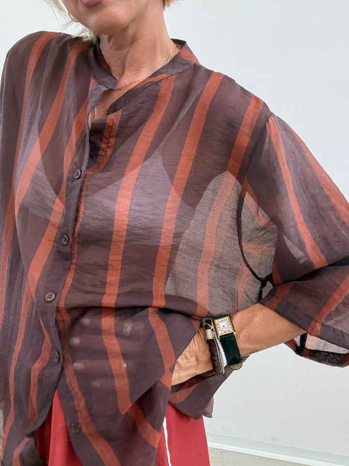 CAMICIA GIOVI RIGA CIOCCO/RUST