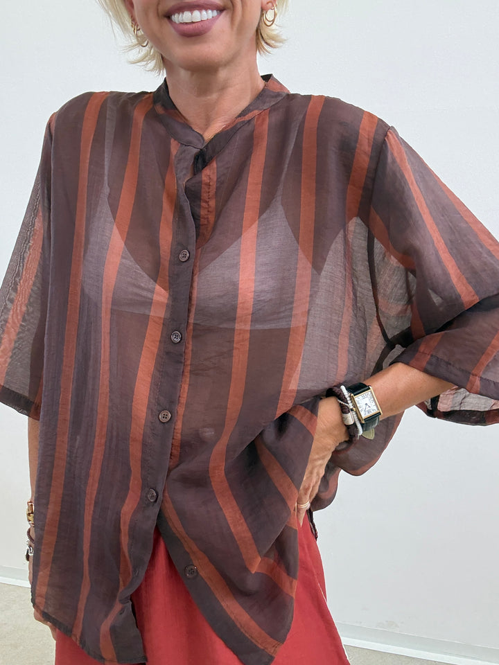 CAMICIA GIOVI RIGA CIOCCO/RUST