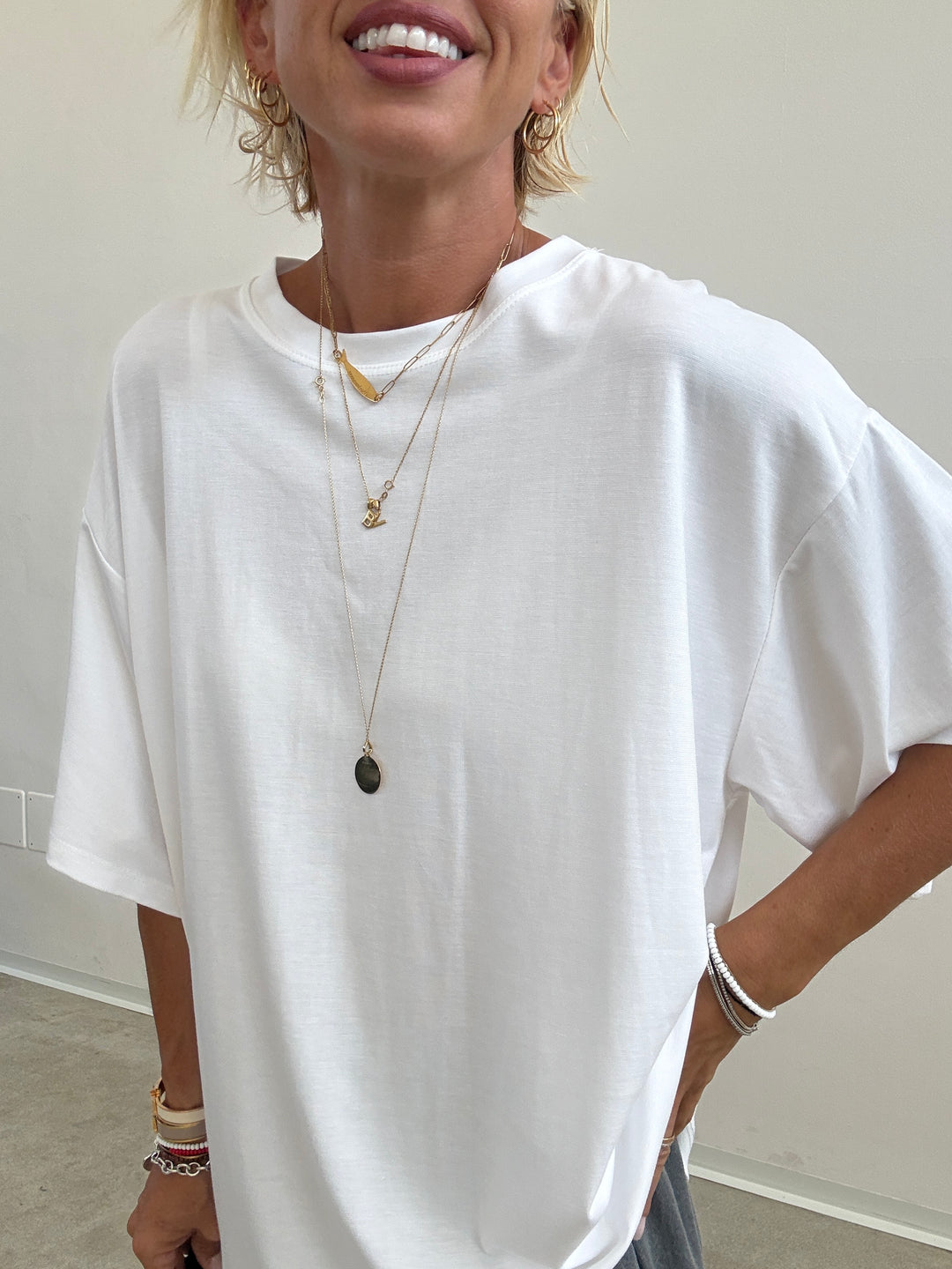 TSHIRT BASIC OVER BIANCA