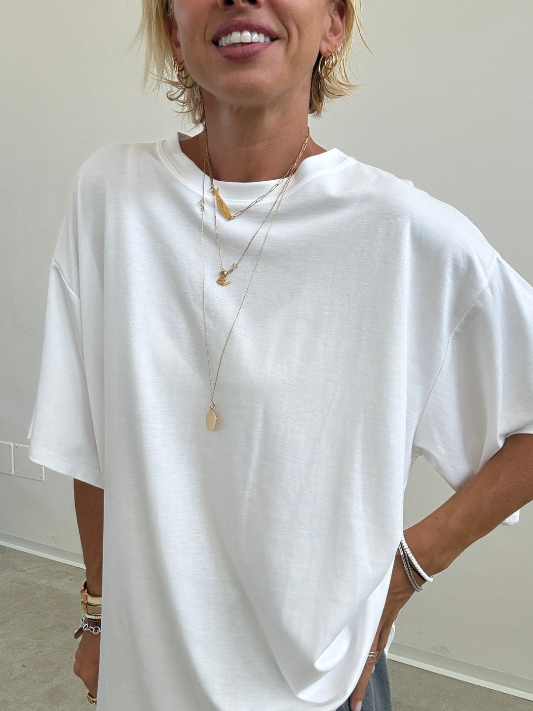 TSHIRT BASIC OVER BIANCA