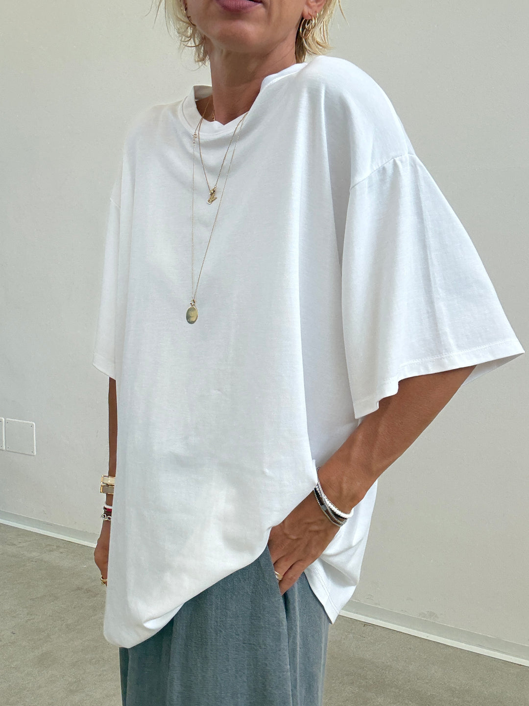 TSHIRT BASIC OVER BIANCA