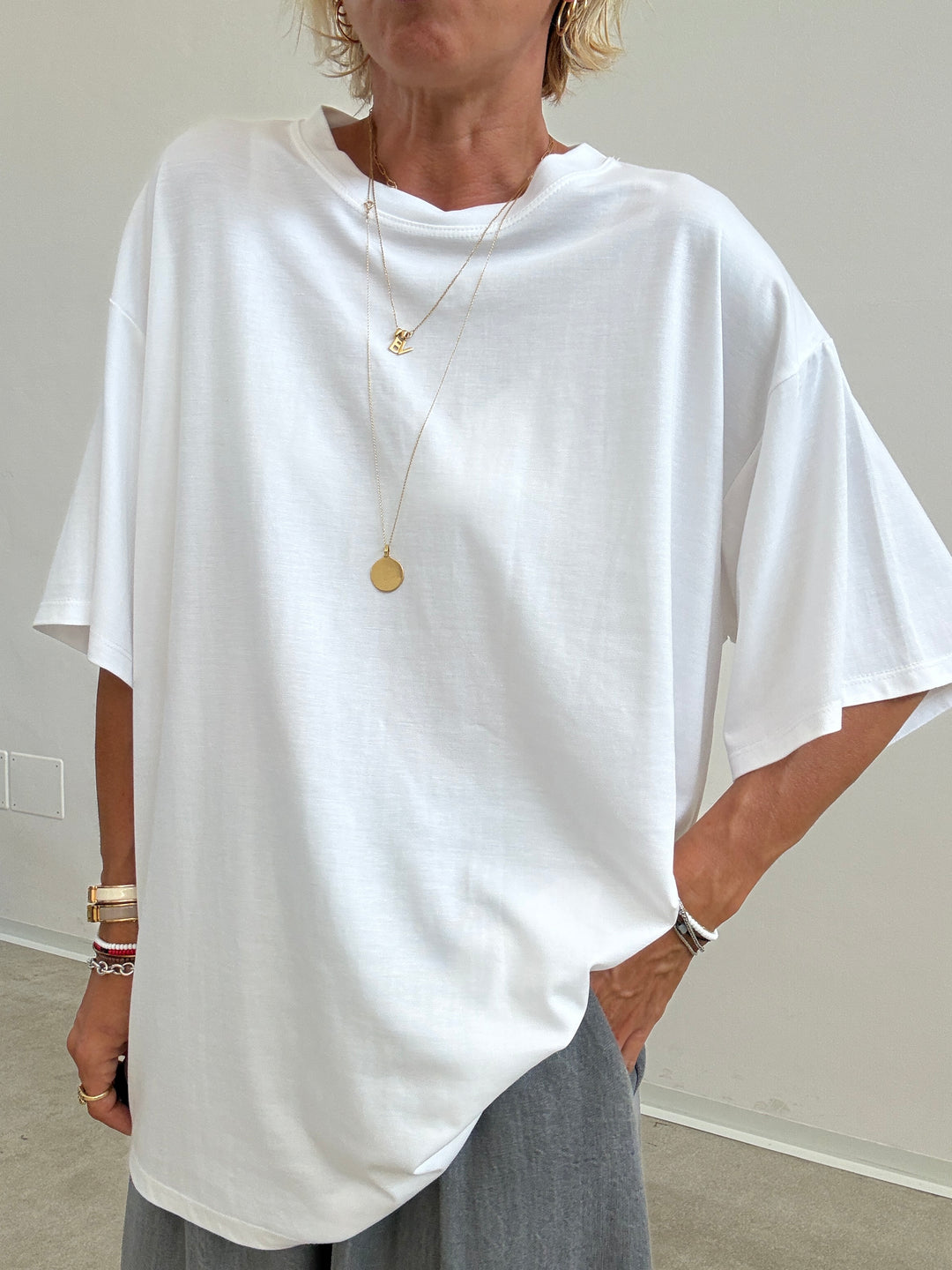 TSHIRT BASIC OVER BIANCA