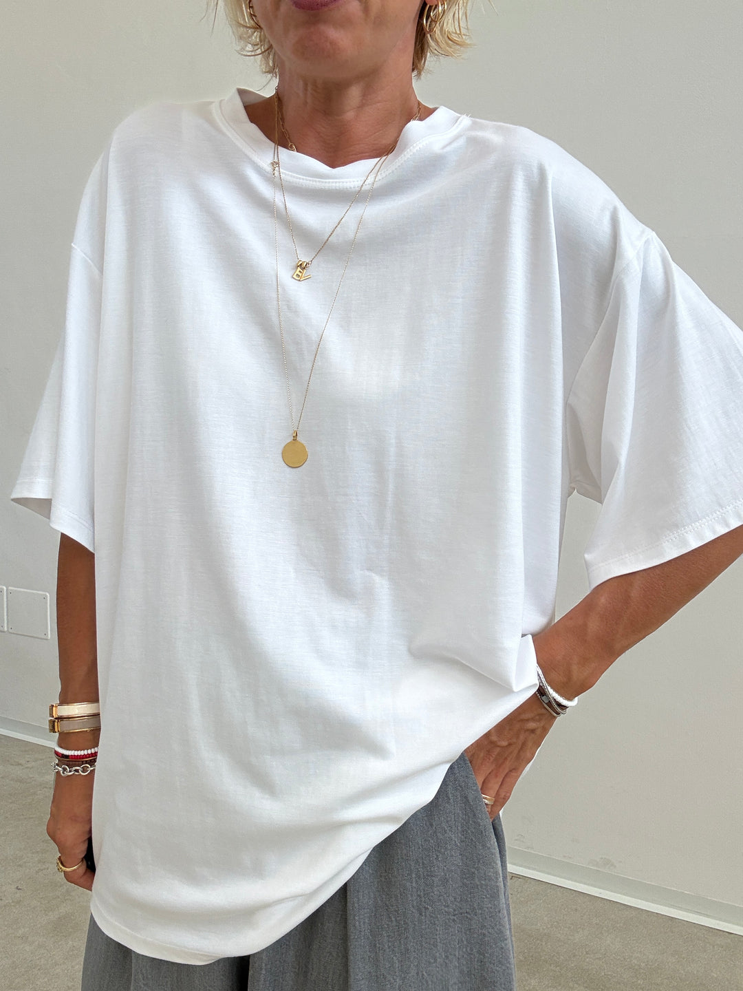 TSHIRT BASIC OVER BIANCA