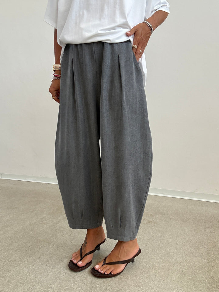 PANTA ALICE STONEWASH GRIGIO