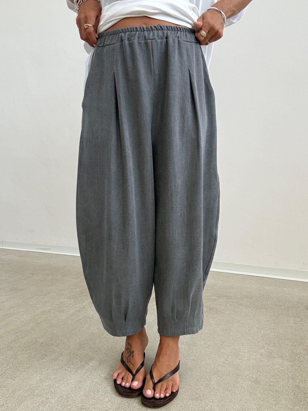 PANTA ALICE STONEWASH GRIGIO