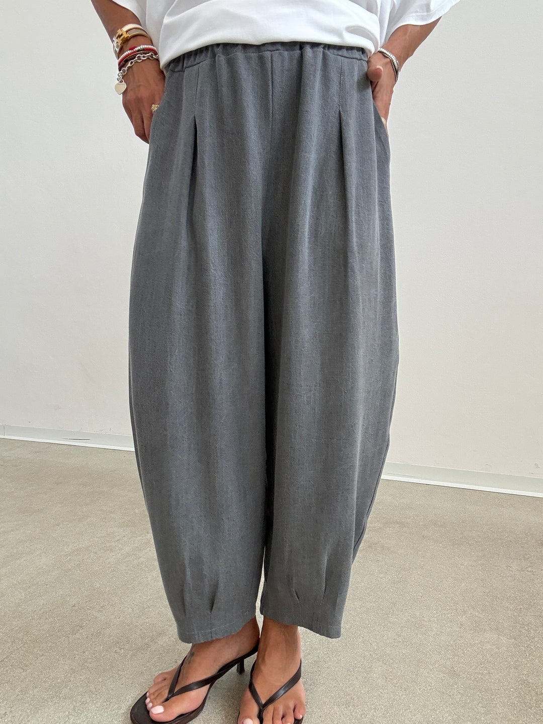 PANTA ALICE STONEWASH GRIGIO