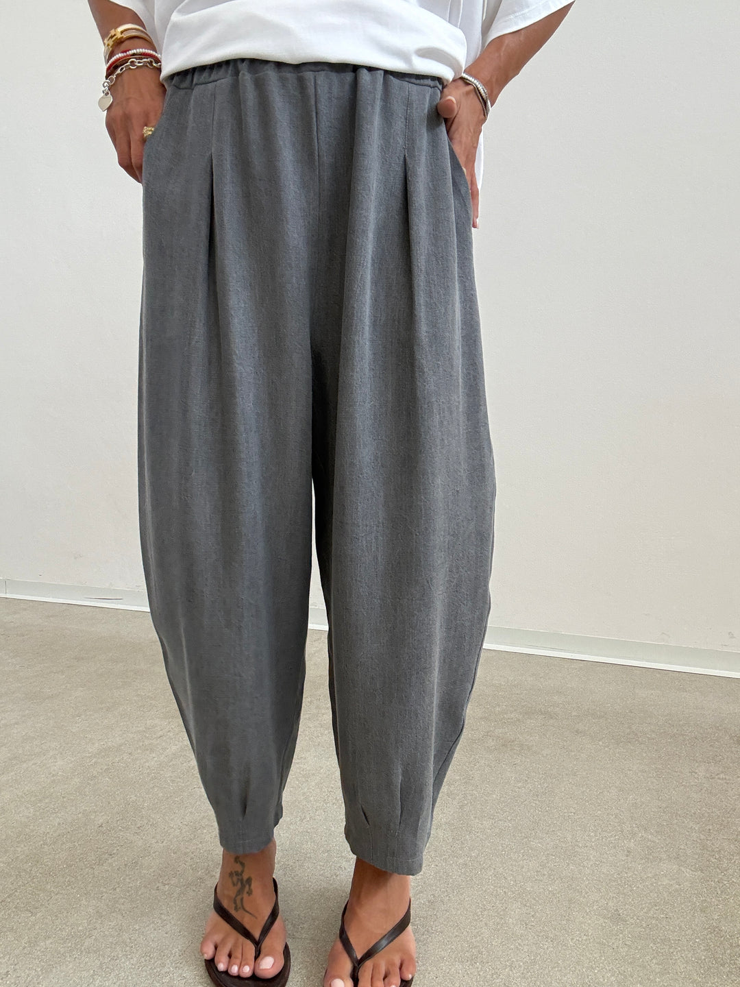 PANTA ALICE STONEWASH GRIGIO
