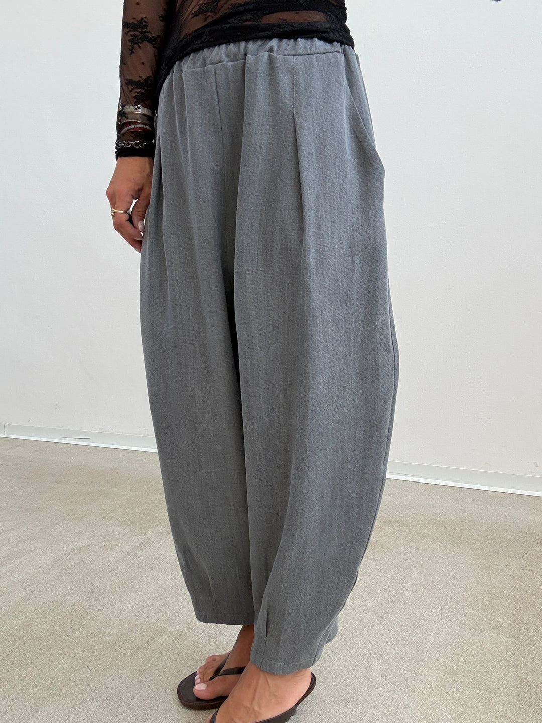 PANTA ALICE STONEWASH GRIGIO