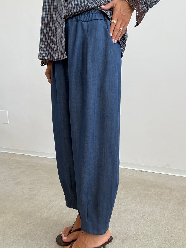 PANTA ALICE DENIM BLUE