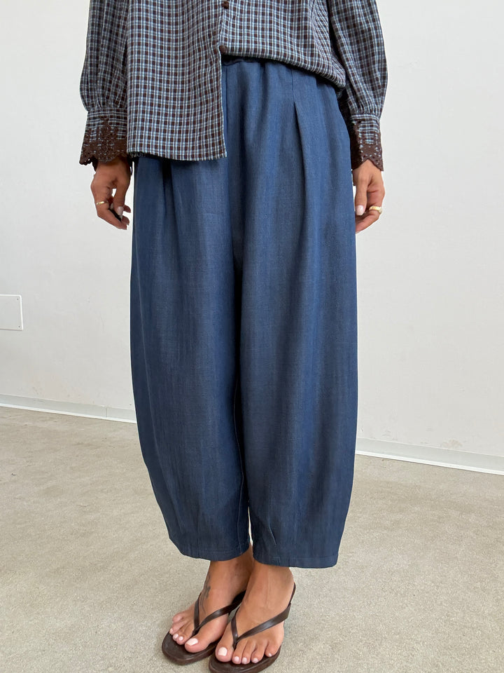 PANTA ALICE DENIM BLUE