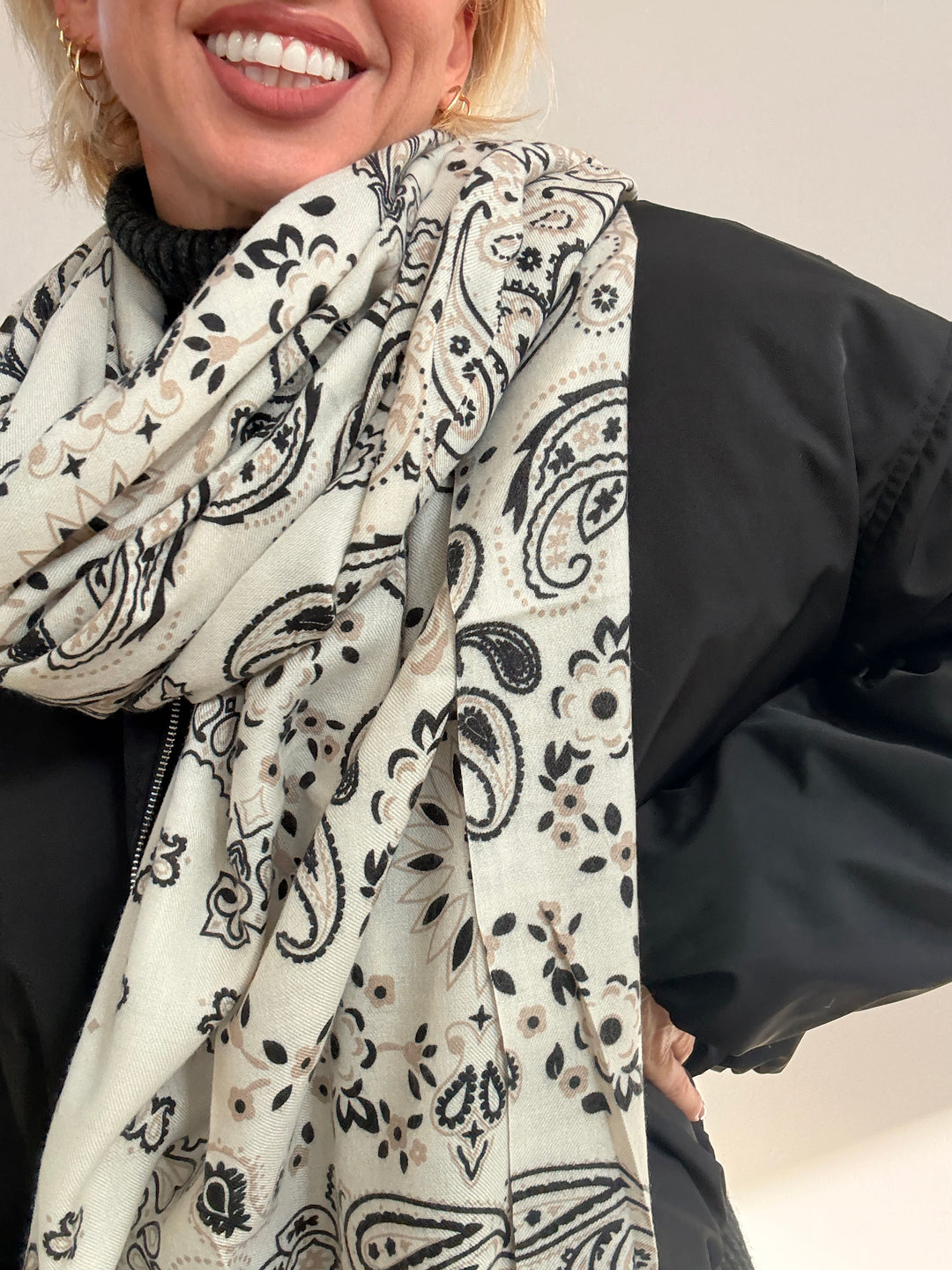 SCIARPA BANDANA VISCOSA PANNA