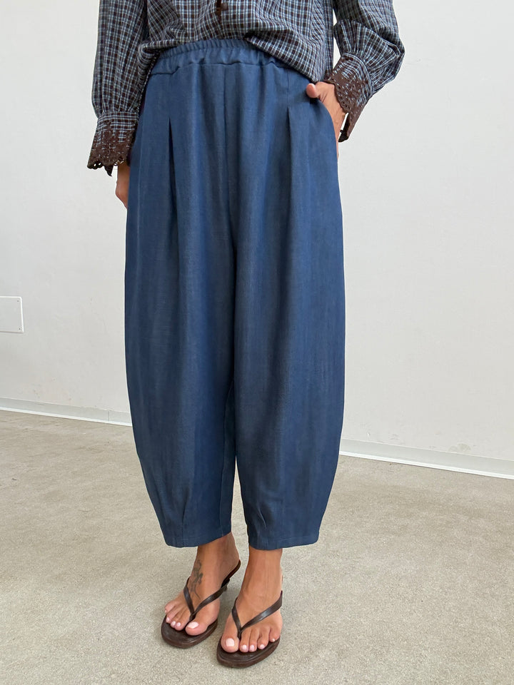 PANTA ALICE DENIM BLUE
