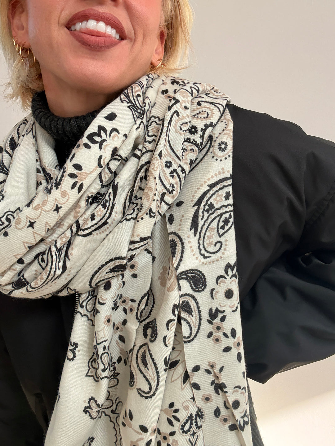 SCIARPA BANDANA VISCOSA PANNA