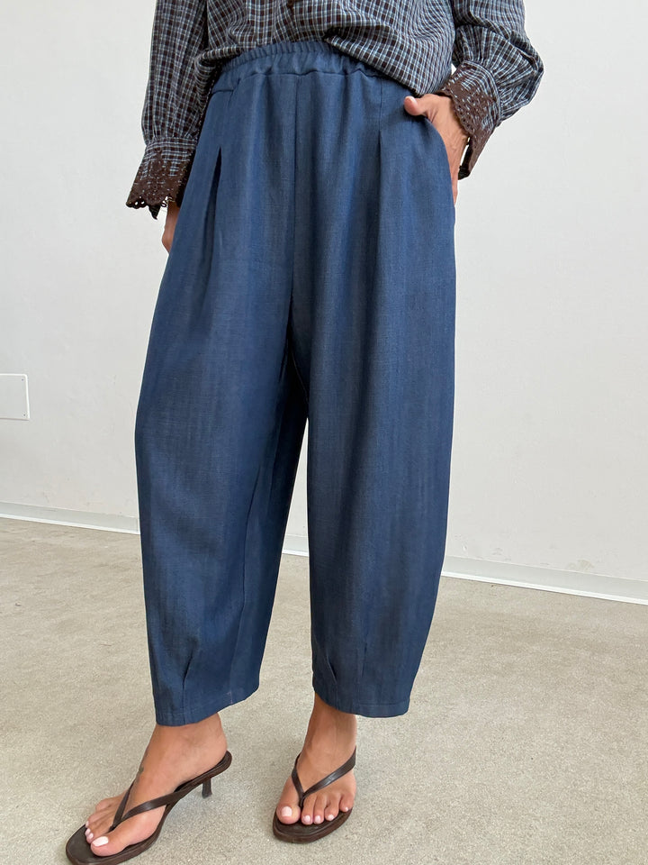 PANTA ALICE DENIM BLUE