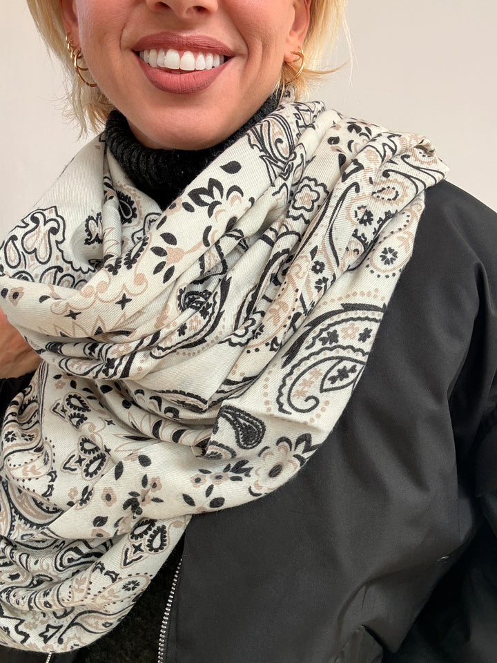 SCIARPA BANDANA VISCOSA PANNA