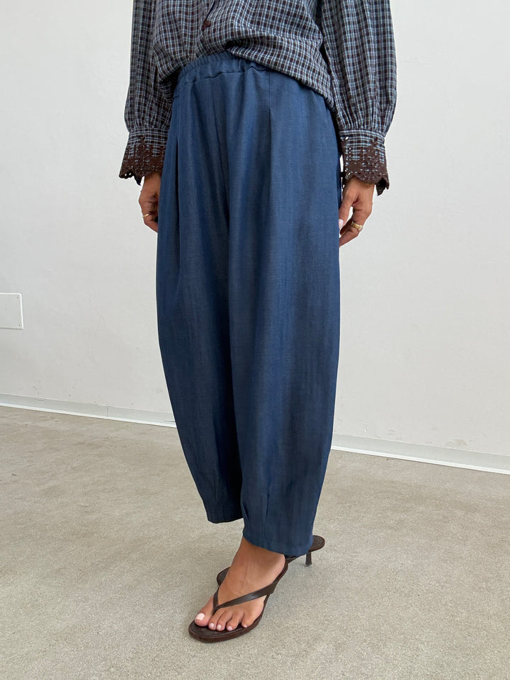 PANTA ALICE DENIM BLUE