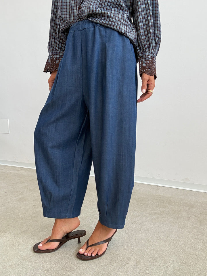 PANTA ALICE DENIM BLUE