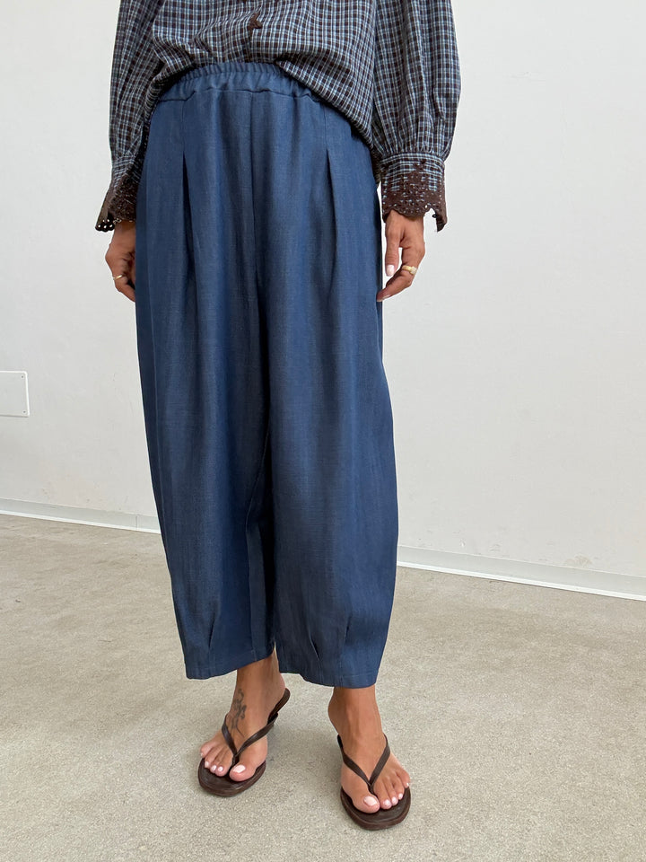 PANTA ALICE DENIM BLUE
