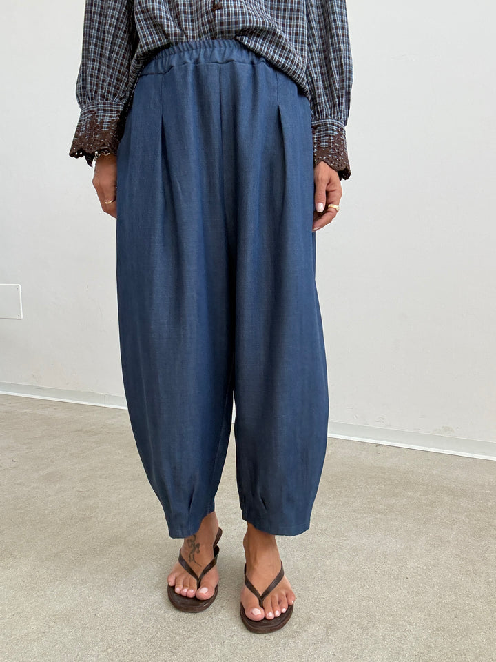PANTA ALICE DENIM BLUE
