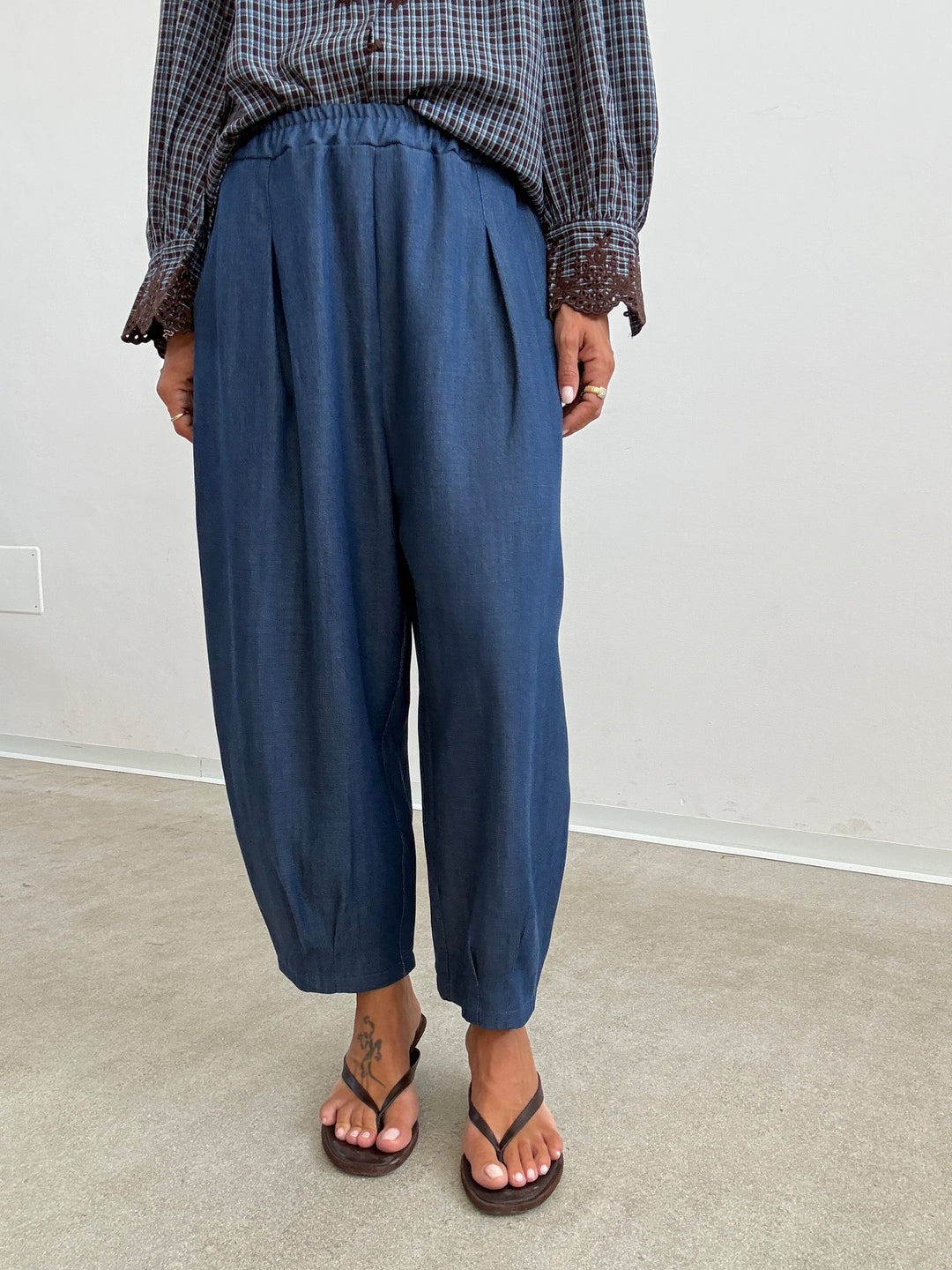 PANTA ALICE DENIM BLUE