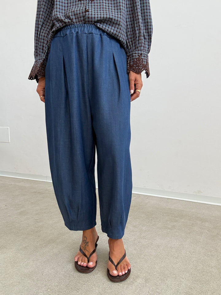 PANTA ALICE DENIM BLUE