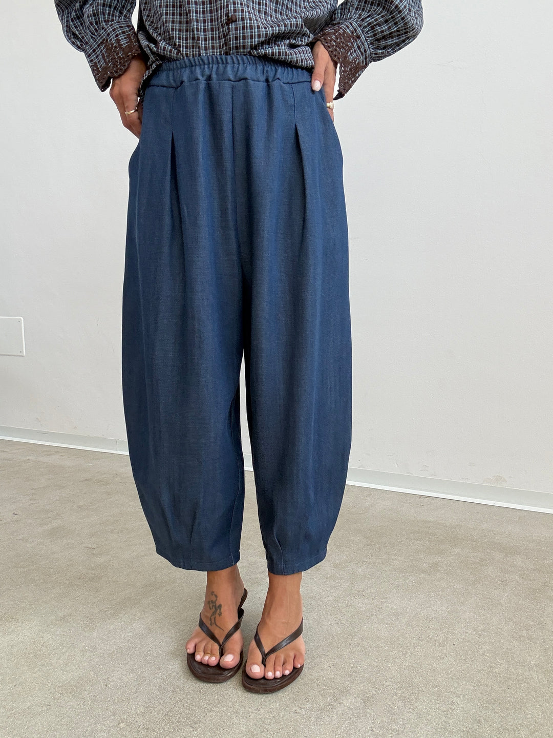 PANTA ALICE DENIM BLUE