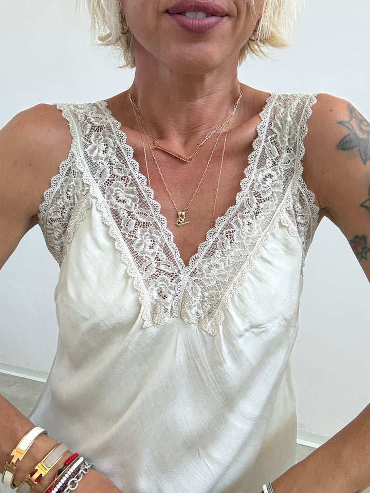 CANOTTA LINGERIE PIZZO AVORIO