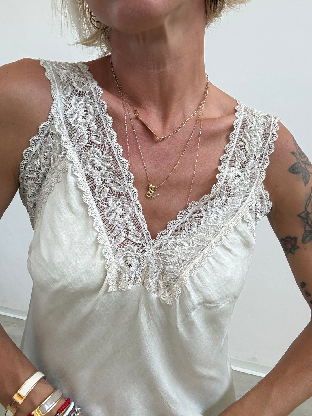 CANOTTA LINGERIE PIZZO AVORIO