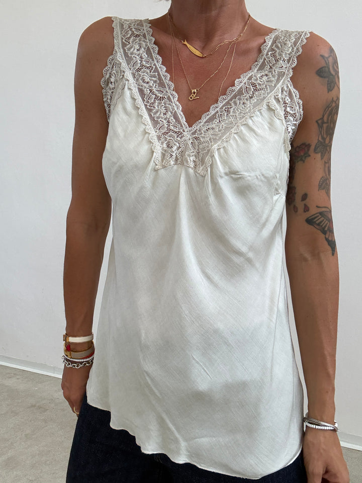 CANOTTA LINGERIE PIZZO AVORIO