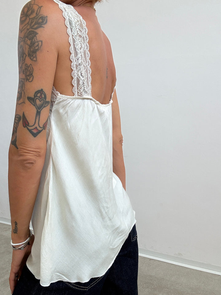 CANOTTA LINGERIE PIZZO AVORIO