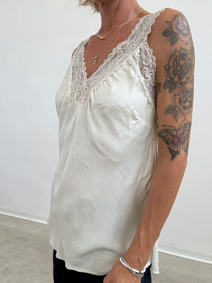 CANOTTA LINGERIE PIZZO AVORIO